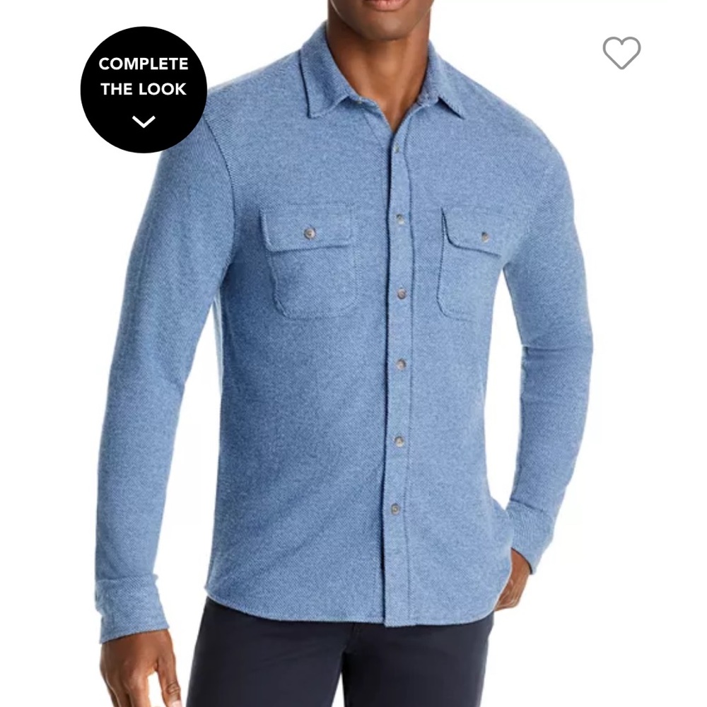 Faherty Legend Textured Buttoned Front Shirt. Size L